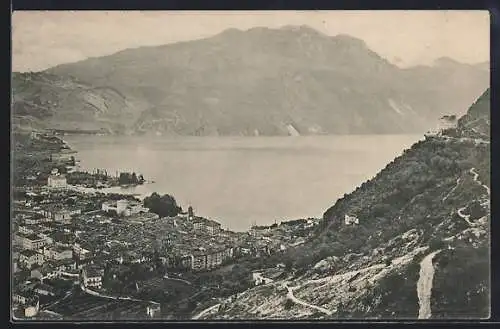 AK Riva /Gardasee, Ortsansicht vom Berg aus