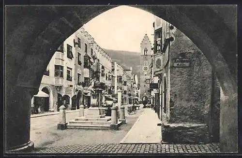 AK Sterzing /Tirol, Durchblick in die Stadtgasse