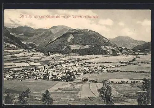 AK Sterzing, Totalansicht mit dem Hühnerspiel von der Vallerbachpromenade