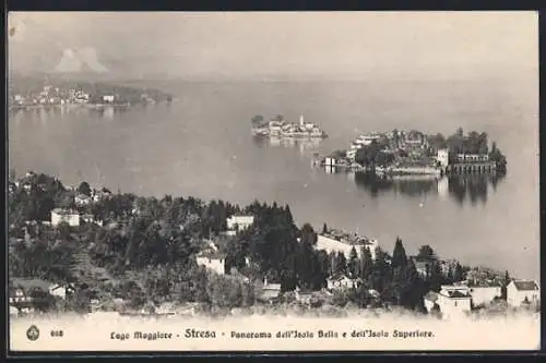 AK Stresa /Lago Maggiore, Panorama dell`Isola Bella e dell`Isola Superiore