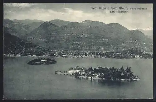 AK Isola Bella /Lago Maggiore, Veduta generale con Isola Madre verso Pallanza