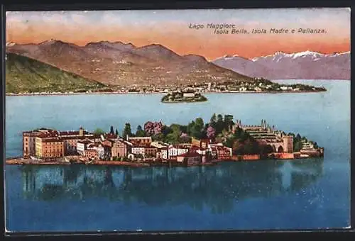 AK Isola Bella /Lago Maggiore, Veduta generale con Isola Madre e Pallanza