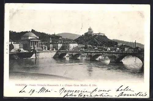 AK Torino, Ponte Vittorio Emanuele I e Chiesa Gran Madre di Dio