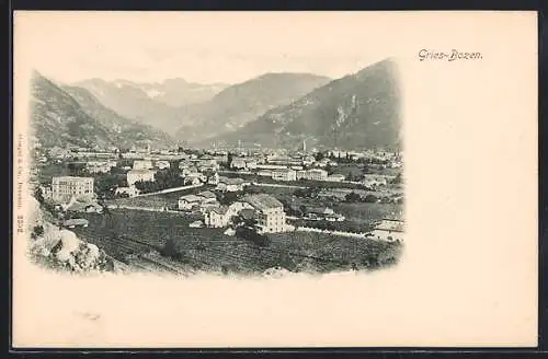 AK Gries-Bozen, Totalansicht mit Bergen