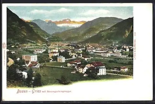 AK Bozen, Gries mit Rosengartengruppe