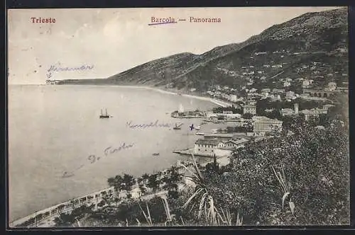 AK Trieste, Barcola, veduta generale