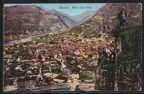 AK Bozen, Panoramablick vom Virgl