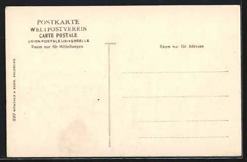 AK Meran, Ortsansicht mit Bergspitzen aus der Vogelschau
