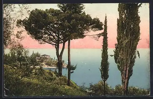 AK San Vigilio /Lago di Garda, Panoramablick auf den See