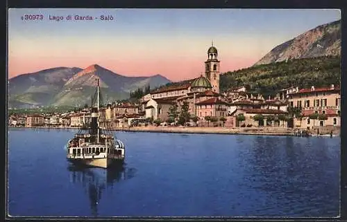 AK Salò /Lago di Garda, Ortsansicht vom Wasser aus