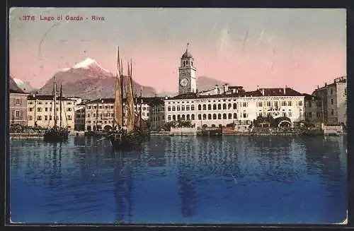 AK Riva /Lago di Garda, Partie im Hafen