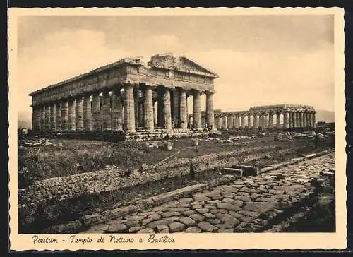 AK Paestum, Tempio di Nettuno e Basilica