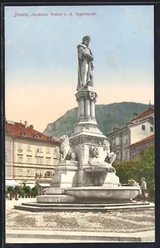 AK Bozen, Denkmal Walter v. d. Vogelweide