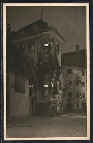 AK Bozen /Tirol, Gasthof Batzenhäusl bei Nacht