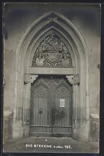 AK Sterzing /Tirol, Portal der Kirche