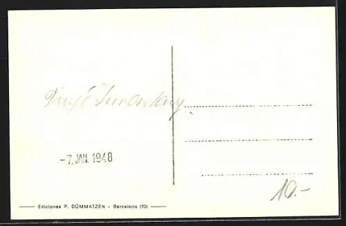 AK Barcelona, Montjuich, Transbordador aéreo desde Miramar