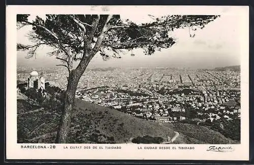 AK Barcelona, La Ciutat des de el Tibidabo