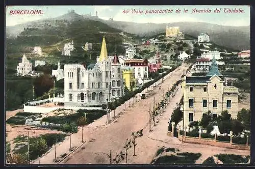 AK Barcelona, Bista panoramica de la Avenida del Tibidabo
