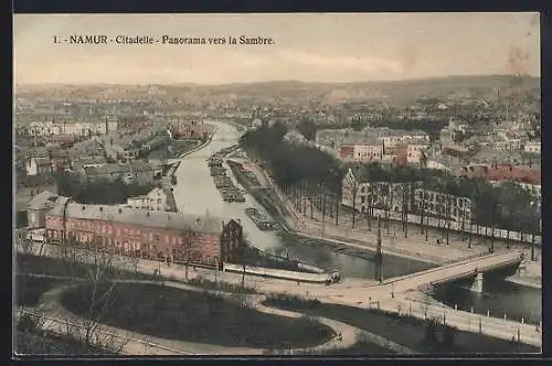 AK Namur, Citadelle, Panorama vers la Sambre