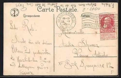 AK Anvers, Vue panoramique de l`Avenue de Keyser