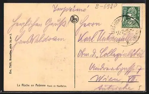 AK La Roche en Ardenne, Route de Houffalize