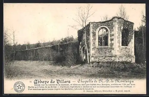 AK Villers-la-Ville, Abbaye de Villers, Chapelle de N.-D. de Montaigu