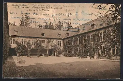 AK Rixensart, Intérieur de al cour du Château du Comte F. de Mérode