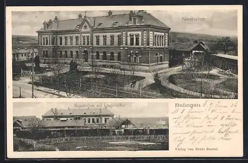 AK Balingen, Sanatorium mit Liegehallen