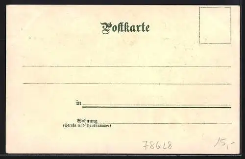 Lithographie Rottweil, Württembergische Landestrachten