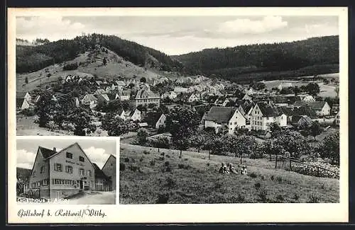 AK Göllsdorf, Ortsansicht, Gasthaus zum Adler