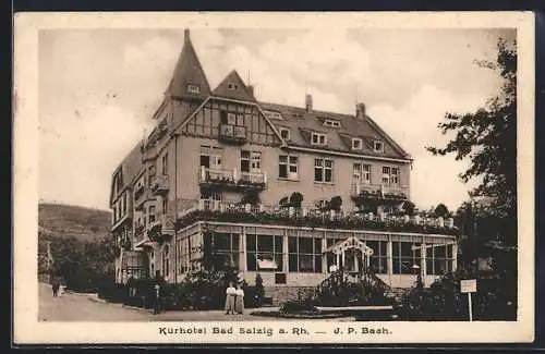 AK Bad Salzig a. Rh., Das Kurhotel v. J. P. Bach