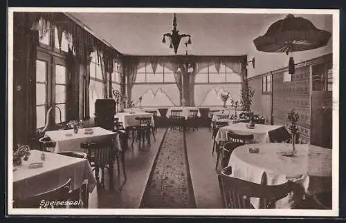 AK Reil, Hotel Reiler Hof, Speisesaal, Bes. Gebr. Filzen