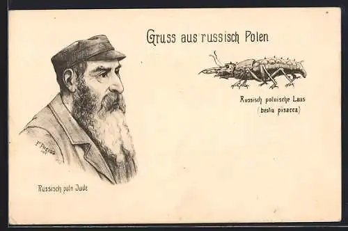 AK Russisch polnischer Jude, Russisch polnische Laus