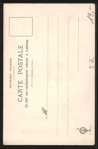 AK Portrait einer Frau mit Blumen und Phönix im Jugendstil