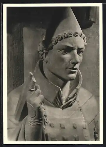 Foto-AK Walter Hege, Deutscher Kunstverlag, Nr. 5: Bamberg, Dom, Papst Clemens II.