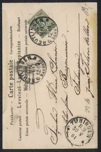 Echt-Haar-AK Dame mit echtem krausem Haar, das unter ihrem Hut hervorquillt