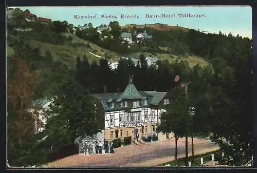 AK Kipsdorf /Sächs. Erzgeb., Bahn-Hotel Tellkoppe