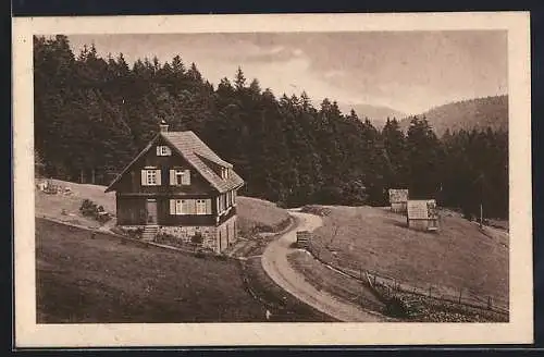 AK Raumünzach i. Murgtal, Naturfreundehaus im Schwarzenbachtal