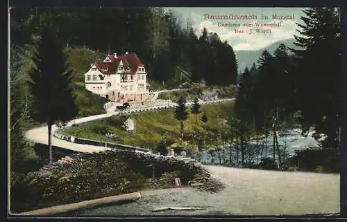 AK Raumünzach, Gasthaus zum Wasserfall v. j. Warth