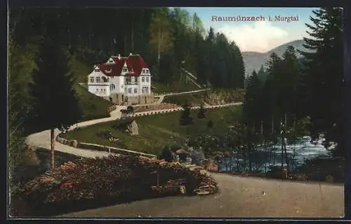 AK Raumünzach i. Murgtal, Hotel zum Wasserfall