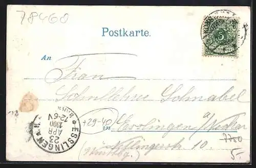 AK Konstanz, Ortsansicht aus der Vogelschau