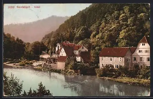 AK Gernsbach, an der Insel