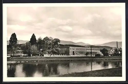 AK Gaggenau /Murgtal, Blick zum Werk Daimler-Benz