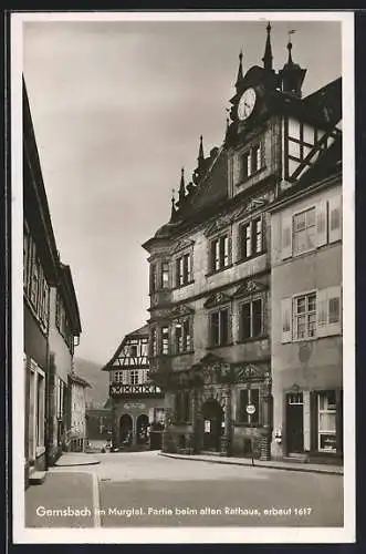 AK Gernsbach i. Murgtal, Partie beim alten Rathaus