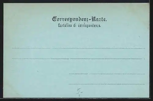 Mondschein-AK Trieste, Totalansicht von einen Berg aus