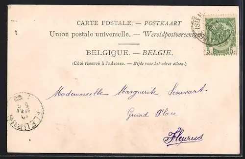 AK Liége, Pensionnat des Soeurs de Sainte-Marie, vue prise du coté de l`Ange Gardien