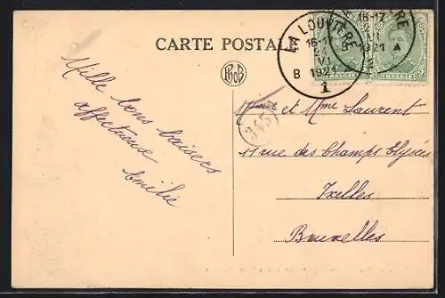 AK La Louvière, Pensionnat des Dames de la Croix-La cour