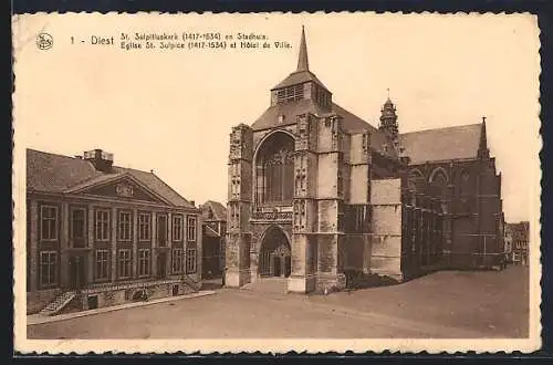 AK Diest, eglise St. Sulpice et hôtel de Ville