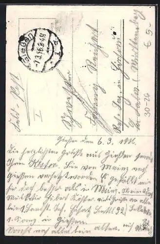 AK Treudeutsche Wünsche zum Namenstage, preussischer Adler, Eisernes Kreuz und Fahnen