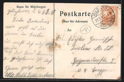 AK Soldaten 1. Weltkrieg beim Briefe schreiben und putzen